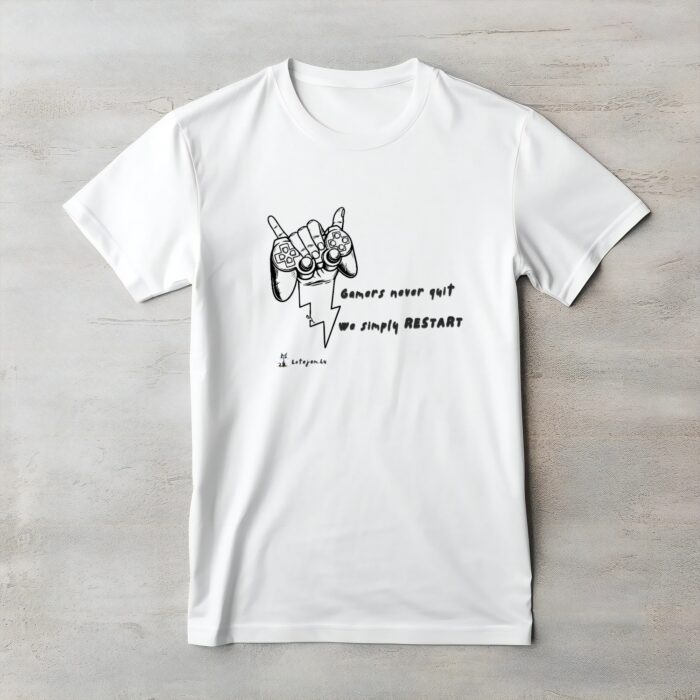 Gamer never quit - póló